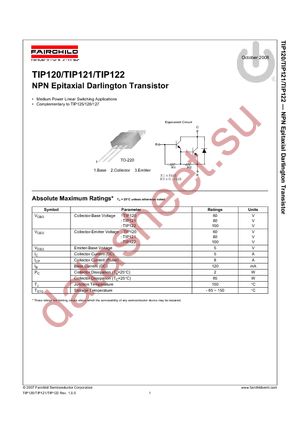 TIP122TU_NWDC002 datasheet  